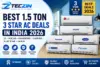 Best 1.5 Ton 3 Star AC Deals in India 2026: LG, Voltas, Panasonic, Carrier, Blue Star & Daikin